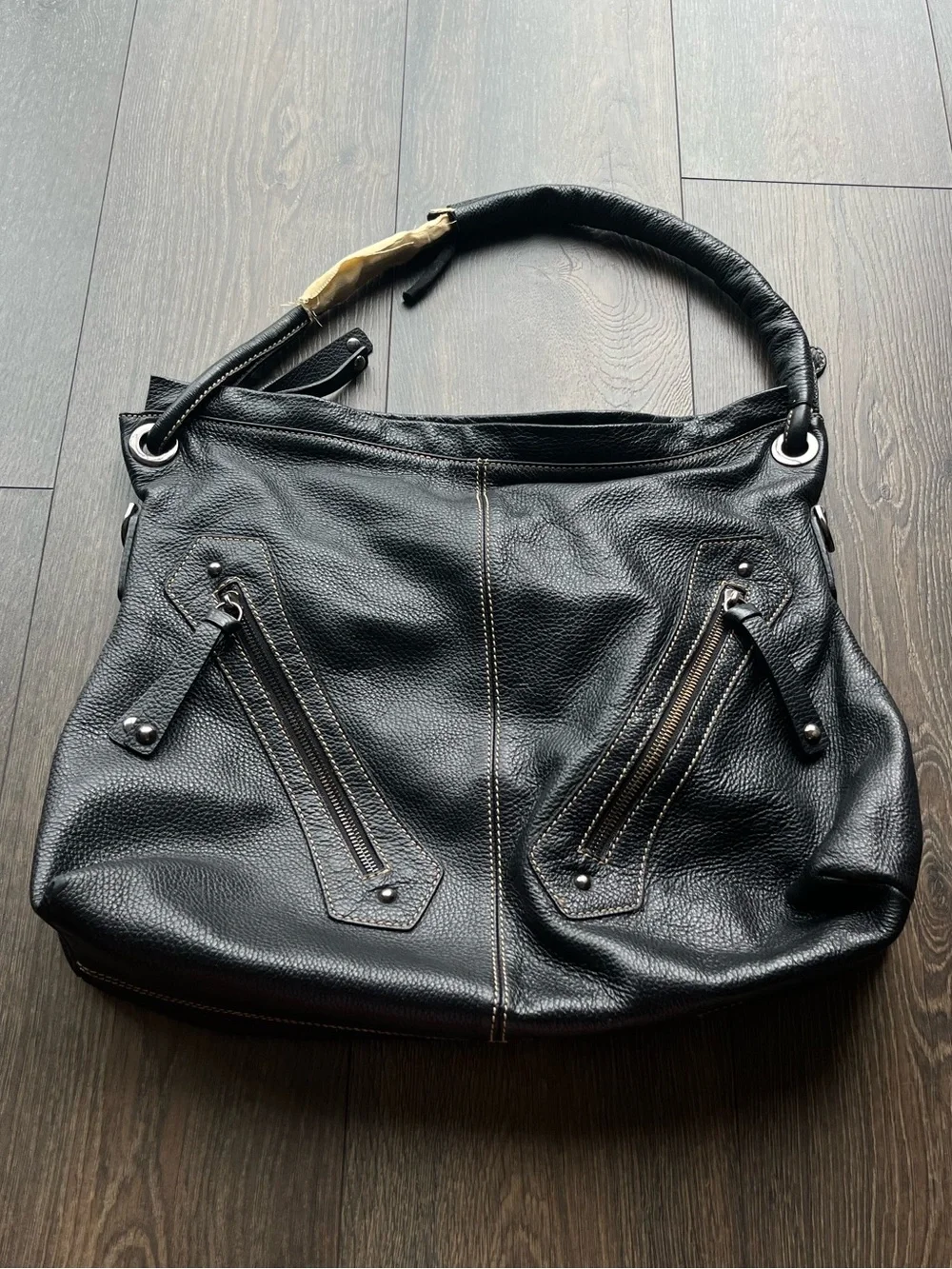 Black Leather Shoulder Bag